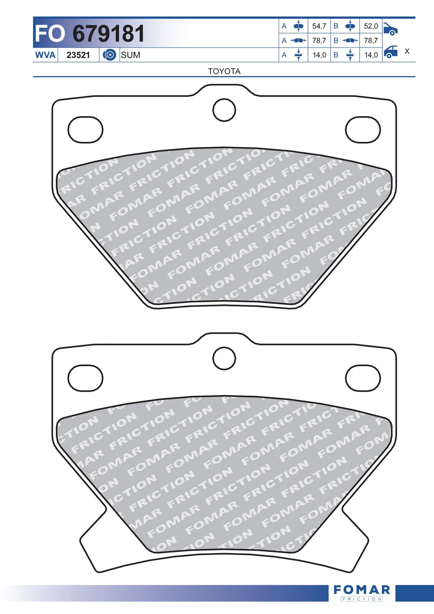 Brake Pad Set, disc brake
